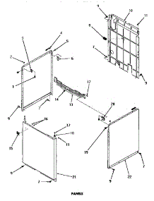 17 - Panels parts for Amana Washer DA3821 from AppliancePartsPros.com