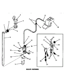 08 - Bleach Dispenser parts for Amana Washer DA6070 from AppliancePartsPros.com