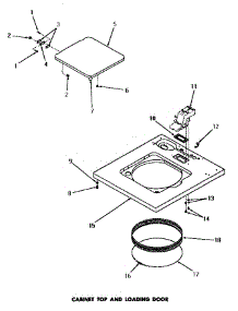 10 - Cabinet Top & Loading Door parts for Amana Washer DA6070 from AppliancePartsPros.com