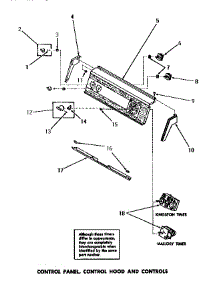12 - Control Panel, Control Hood & Controls parts for Amana Washer DA6070 from AppliancePartsPros.com