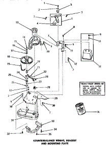 13 - Counterbalance Weight, Brkt & Mtg Plate parts for Amana Washer DA6071 from AppliancePartsPros.com