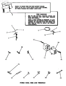 21 - Power Cord, Wire & Terminals parts for Amana Washer DA6071 from AppliancePartsPros.com