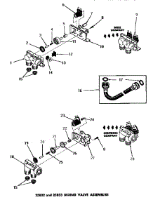 06 - 25832 & 25833 Mixing Valve Assemblies parts for Amana Washer DA6073 from AppliancePartsPros.com