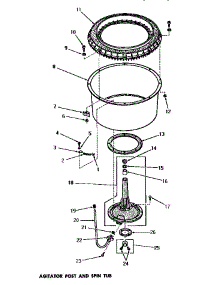 08 - Agitator Post & Spin Tub parts for Amana Washer DA6073 from AppliancePartsPros.com