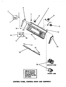14 - Control Panel, Control Hood & Controls parts for Amana Washer DA6073 from AppliancePartsPros.com