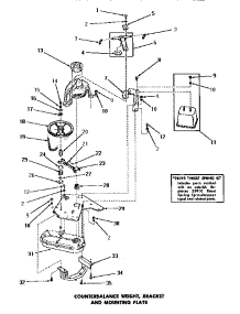 15 - Counterbalance Weight, Brkt & Mtg Plate parts for Amana Washer DA6073 from AppliancePartsPros.com