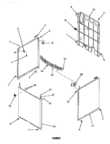 21 - Panels parts for Amana Washer DA6073 from AppliancePartsPros.com