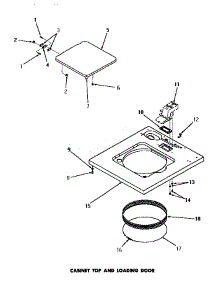 10 - Cabinet Top & Loading Door parts for Amana Washer DA6100 from AppliancePartsPros.com
