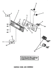 12 - Control Panel & Controls parts for Amana Washer DA6100 from AppliancePartsPros.com