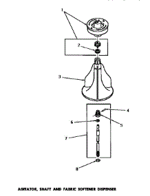 07 - Agitator, Shaft & Fabric Softener Disp parts for Amana Washer DA6101 from AppliancePartsPros.com