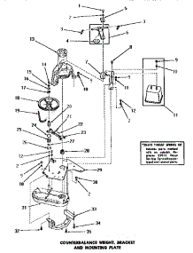 13 - Counterbalance Weight, Brkt & Mtg Plate parts for Amana Washer DA6101 from AppliancePartsPros.com