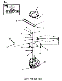 19 - Motor & Fluid Drive parts for Amana Washer DA6101 from AppliancePartsPros.com