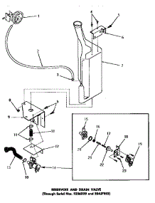 23 - Reservoir & Drain Valve parts for Amana Washer DA6101 from AppliancePartsPros.com