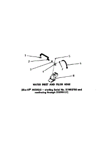 27 - Water Inlet & Filler Hose parts for Amana Washer DA6101 from AppliancePartsPros.com