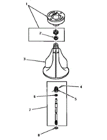 07 - Agitator, Shaft & Fabric Softener Disp parts for Amana Washer DA6111 from AppliancePartsPros.com