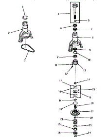 16 - Main Bearing Assy parts for Amana Washer DA6111 from AppliancePartsPros.com