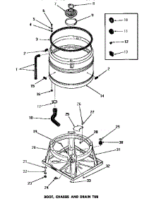09 - Boot, Chassis & Drain Tub parts for Amana Washer DA6120 from AppliancePartsPros.com