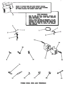 20 - Power Cord, Wire & Terminals parts for Amana Washer DA6121 from AppliancePartsPros.com