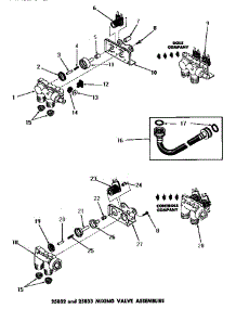 05 - 25832 And 25833 Mixing Valve Assemblies parts for Amana Washer DA6123 from AppliancePartsPros.com