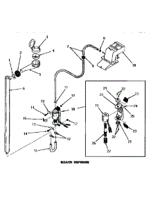 09 - Bleach Dispenser parts for Amana Washer DA6123 from AppliancePartsPros.com