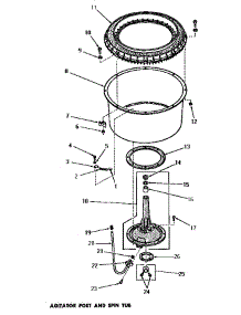 06 - Agitator Post & Spin Tub parts for Amana Washer DA6191 from AppliancePartsPros.com