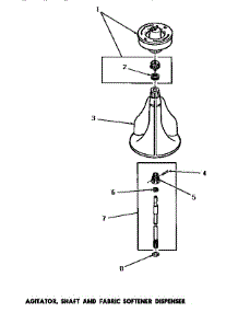 07 - Agitator, Shaft & Fabric Softener Disp parts for Amana Washer DA6191 from AppliancePartsPros.com