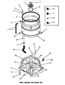 09 - Boot, Chassis & Drain Tub parts for Amana Washer DA6191 from AppliancePartsPros.com