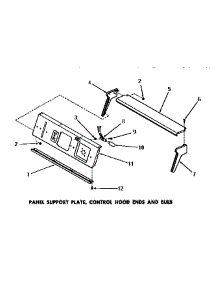 19 - Panel Supp Plate, Ctrl Hood Ends & Bulb parts for Amana Washer DA6191 from AppliancePartsPros.com