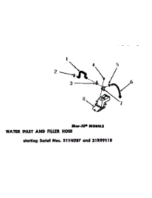 25 - Water Inlet & Filler Hose parts for Amana Washer DA6191 from AppliancePartsPros.com