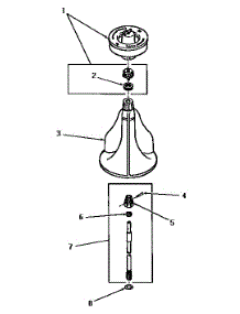 06 - Agitator, Shaft & Fabric Softener Disp parts for Amana Washer DA6200 from AppliancePartsPros.com
