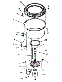 05 - Agitator Post And Spin Tub parts for Amana Washer DA6201 from AppliancePartsPros.com