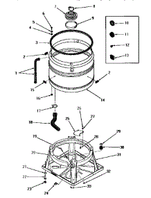 08 - Boot, Chassis And Drain Tub parts for Amana Washer DA6201 from AppliancePartsPros.com