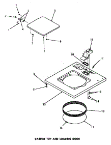 10 - Cabinet Top & Loading Door parts for Amana Washer DA6220 from AppliancePartsPros.com
