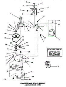 13 - Counterbalance Weight, Brkt & Mtg Plate parts for Amana Washer DA6221 from AppliancePartsPros.com