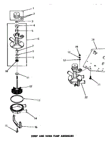 03 - 23907 & 24304 Pump Assemblies parts for Amana Washer DA6223 from AppliancePartsPros.com