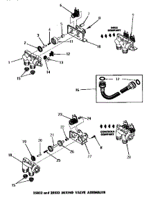 06 - 25832 & 25833 Mixing Valve Assemblies parts for Amana Washer DA6223 from AppliancePartsPros.com