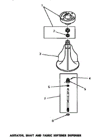 09 - Agitator, Shaft & Fabric Softener Disp parts for Amana Washer DA6223 from AppliancePartsPros.com