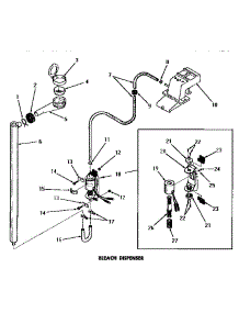 10 - Bleach Dispenser parts for Amana Washer DA6223 from AppliancePartsPros.com