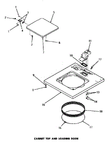 12 - Cabinet Top & Loading Door parts for Amana Washer DA6223 from AppliancePartsPros.com