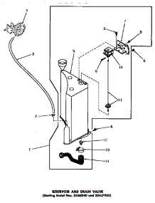 23 - Reservoir & Drain Valve parts for Amana Washer DA6223 from AppliancePartsPros.com