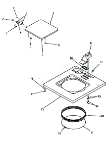 09 - Cabinet Top And Loading Door parts for Amana Washer DA6250 from AppliancePartsPros.com