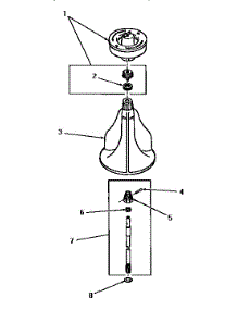 04 - Agitator, Shaft & Fabric Softener Disp parts for Amana Washer DA9000 from AppliancePartsPros.com
