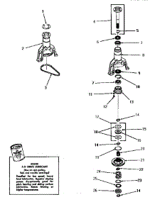 12 - Main Bearing Assy parts for Amana Washer DA9000 from AppliancePartsPros.com