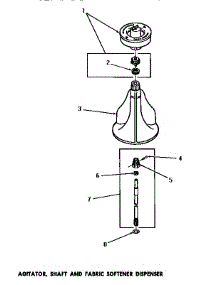 07 - Agitator, Shaft & Fabric Softener Disp parts for Amana Washer DA9011 from AppliancePartsPros.com