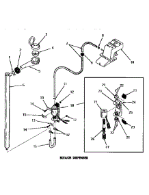 08 - Bleach Dispenser parts for Amana Washer DA9011 from AppliancePartsPros.com