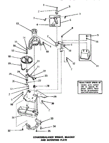 13 - Counterbalance Weight, Brkt & Mtg Plate parts for Amana Washer DA9011 from AppliancePartsPros.com