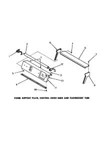 20 - Pan Supp Plt / Ctrl Hood Ends & Flour Tube parts for Amana Washer DA9011 from AppliancePartsPros.com