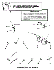 22 - Power Cord, Wire & Terminals parts for Amana Washer DA9011 from AppliancePartsPros.com