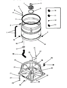 06 - Boot, Chassis And Drain Tub parts for Amana Washer DA9041 from AppliancePartsPros.com
