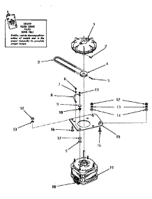 16 - Motor And Fluid Drive parts for Amana Washer DA9041 from AppliancePartsPros.com